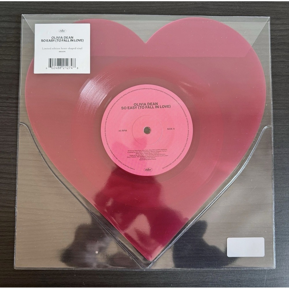 OLIVIA DEAN So Easy Fall In Love / I've Seen It Heart Shaped 10" Single IN HAND